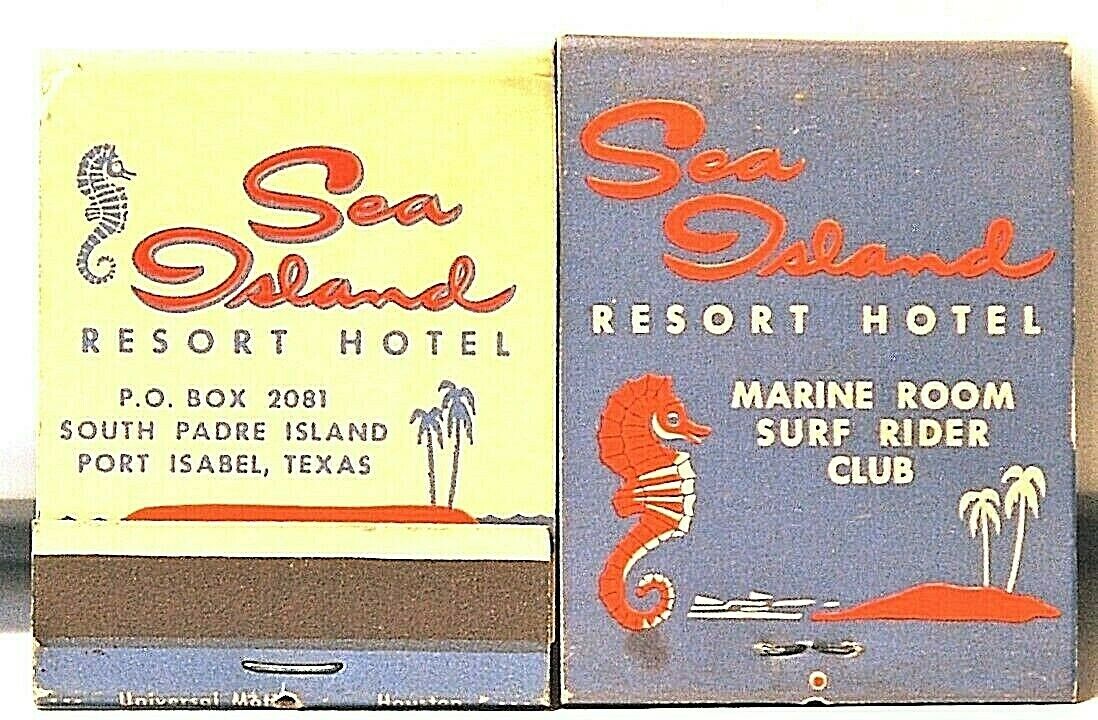 Sea Island Resort Hotel Port Isabel Tx South Padre Island Marine Room Matchbook