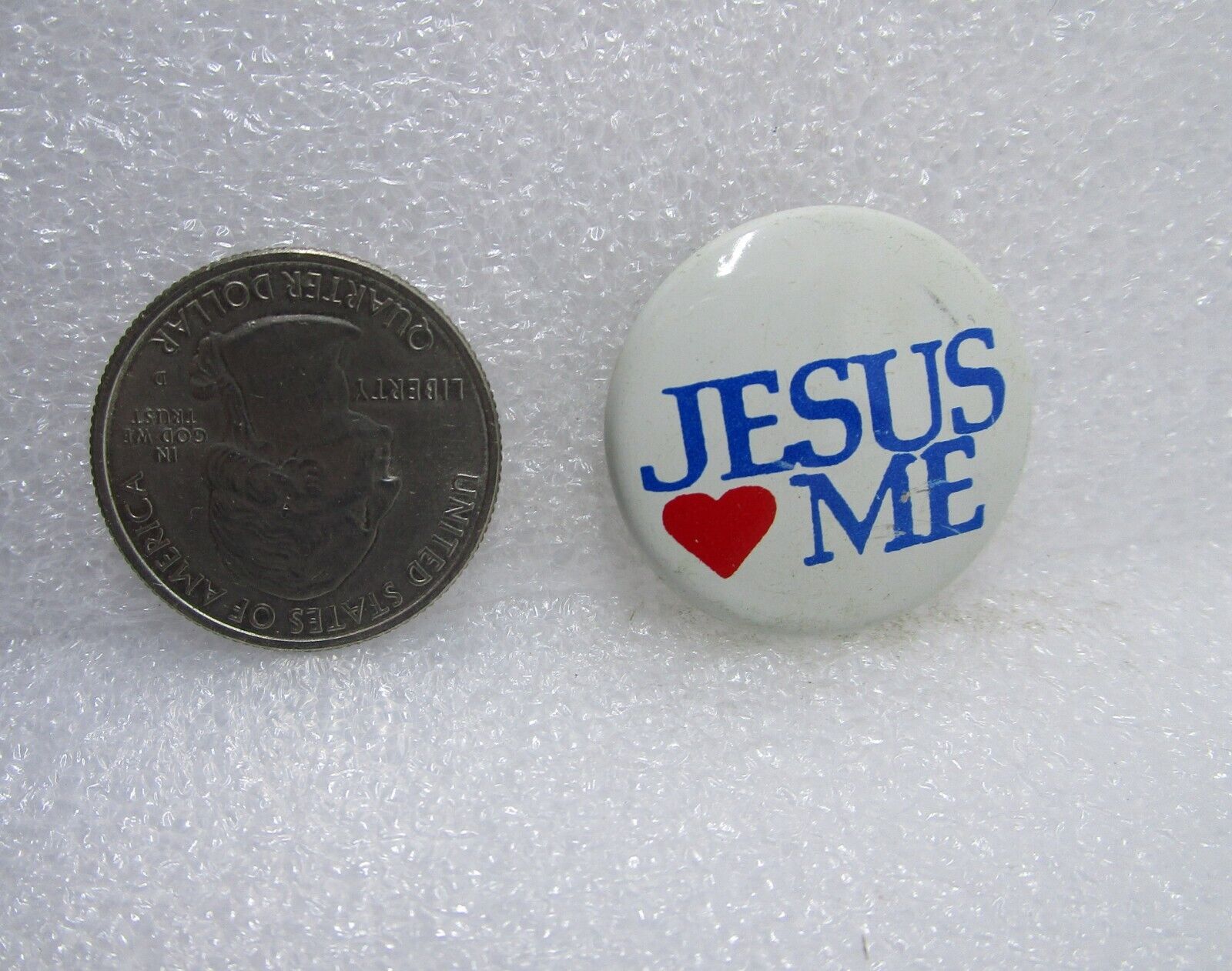 Jesus Loves Me Button Pin